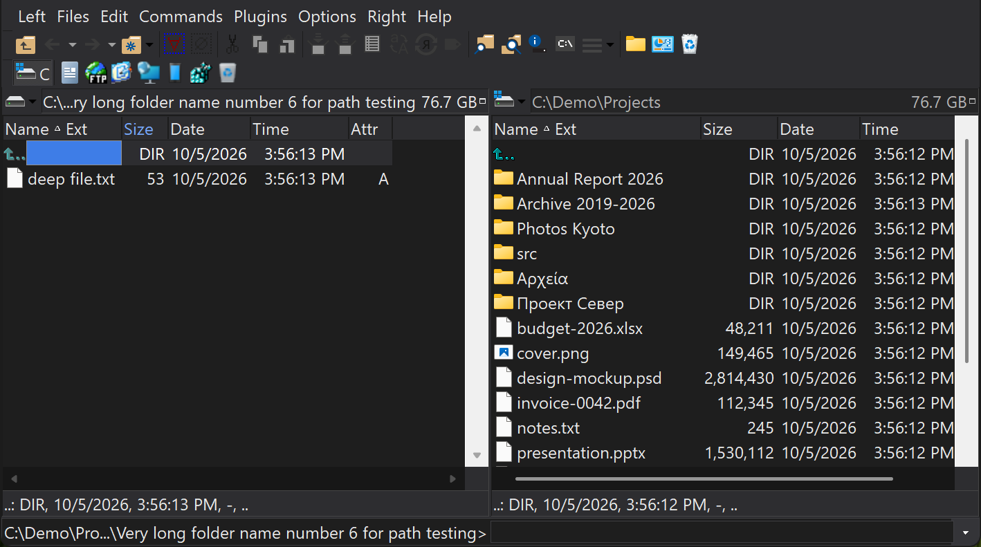 Sally showing a folder whose full path is longer than 260 characters